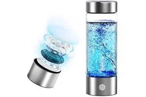 BEVECK 14 oz Portable Hydrogen Water Bottle Generator with PEM-SPE Technology, USB Rechargeable Hydrogen Water Ionizer Cup, Produces up to 3000 ppb Hydrogen in 3 Minutes for Home, Gym, Office & Travel