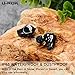 Bluetooth Wireless Earbuds with 800mAh Charging Box, Touch Control Sports Earphones in-Ear IPX5 Waterproof HD Stereo Sweatproof Headphones with Built-in Mic (Black + Wall Charger)