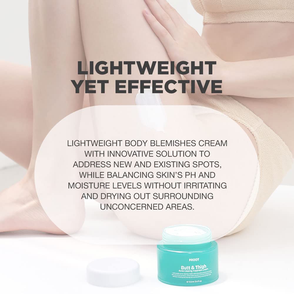 Butt & Thigh Scrub Wash + Butt & Thigh Acne Spot Cream Bundle | Butt Acne Cream and Exfoliating Scrub for Acne, Ingrown Hair and Bikini & Razor Bump | Calming and Soothing Natural Formula