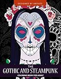 Gothic and Steampunk coloring book for Adults by Coloring Book for men, Red Skull