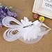 Women's Fascinators Hat Small Hairpin Feather Mesh Flower Hairclip (Z White)