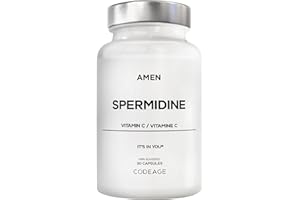 Amen Spermidine Supplement - Vitamin C - Spermidine Pills - Spermidine Trihydrochloride With Vitamin C Ascorbic Acid - Only 1