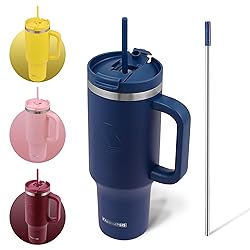 FAHRMOSIS 40 Oz Tumbler with Handle and Straw