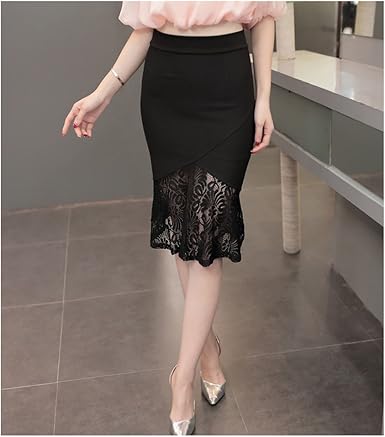 black lace skirt plus size