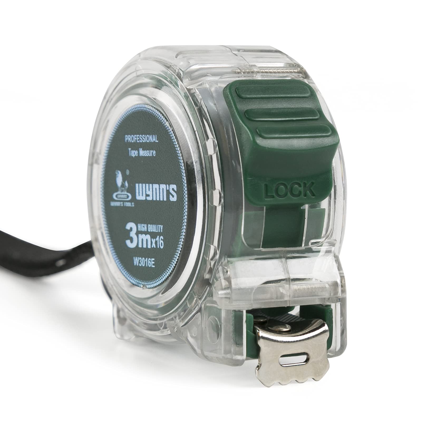 Wincal 3m Wear Resistant Transparent Steel Tape Measure, Width 16mm High Precision Retractable Woodworking Measuring Tape for Industrial and Home Use