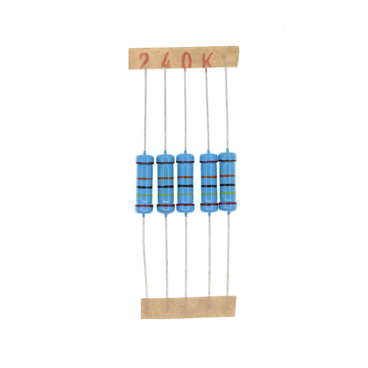 HUABAN 50PCS 2 Watts 2W 240K Ohm 1% Metal Film Resistor