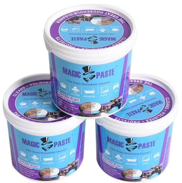 MAGIC PASTE™ ALL-PURPOSE CLEANING PASTE – 16 OZ. – FOR DISHES, KITCHEN SINKS, SHOES, METAL, CERAMIC, GLASS STOVETOPS, CAR WHEELS & MORE