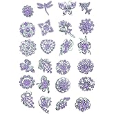 Ezing Lot 24pc Shining Rhinestone Crystal Brooches Pins DIY Wedding Bouquet Kit (M)
