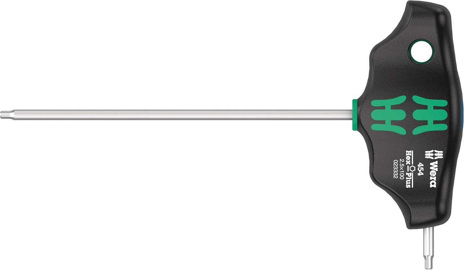 Wera 05023332001 454 T-Handle Hexagon Screwdriver Hex-Plus 2,5 x 100 mm, Multicolor, 2.5mm