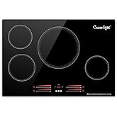 Cusinesync 30 Inch Induction Cooktop, 4 Burner, 7100W, 220&ndash;240V | 7100W 4-zone induction cooktop with 9 power levels, 5-minute Boost, independent timers, Pause/Recall, control lock