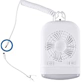 Facon 12V DC Fan Light Combo for Pop Up RV Camper, Independent Switch, 2-Speed, Extendable Cord with Male Plug, 12Volts Fan Lighting with Holding Bracket