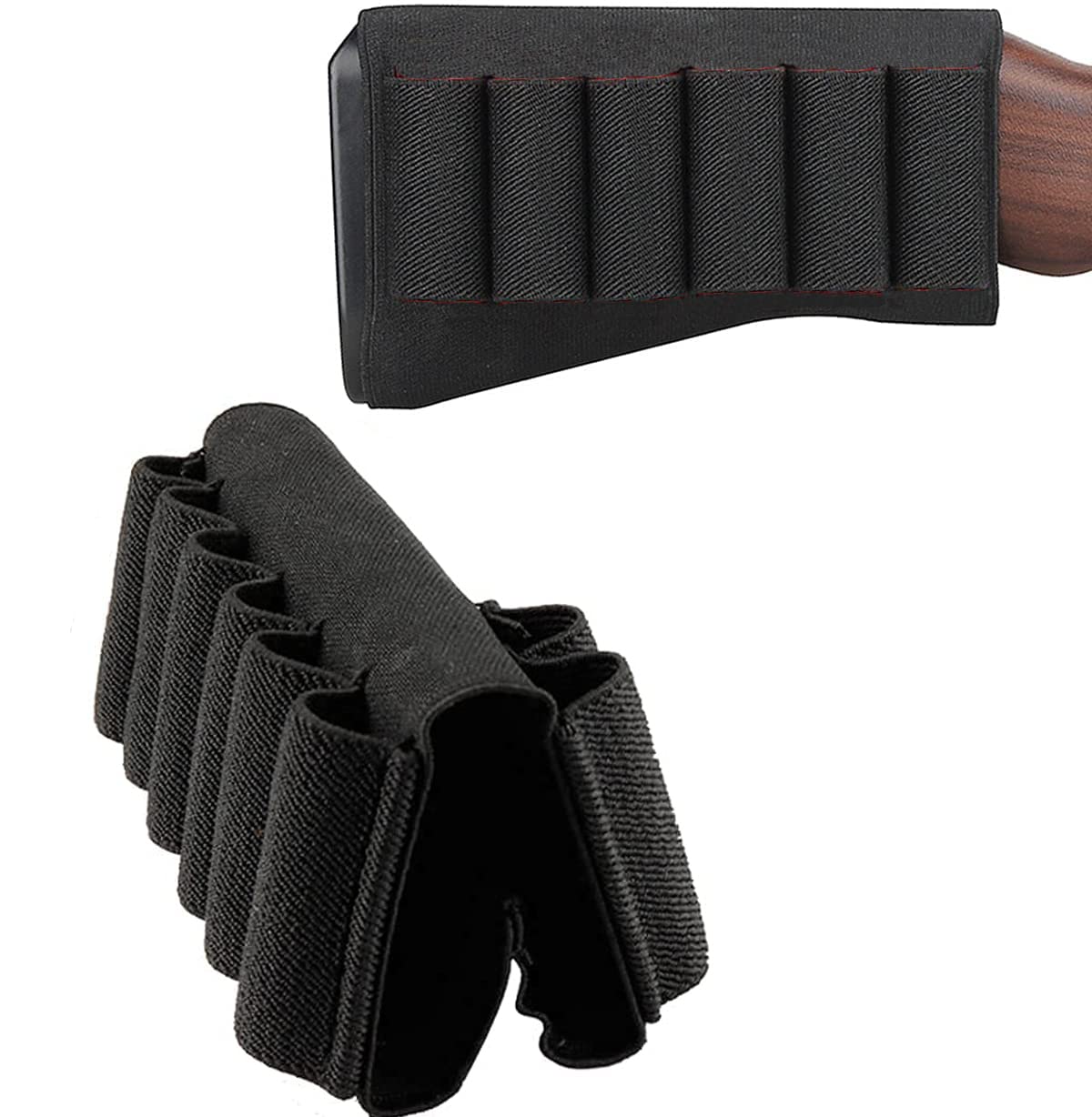 5/8/9/14 Rounds Shotgun Buttstock Ammo Pouch Shell Holder Bullet Cartridge Bandolier Carrier Gun Accessory Hunting Tactical Gear