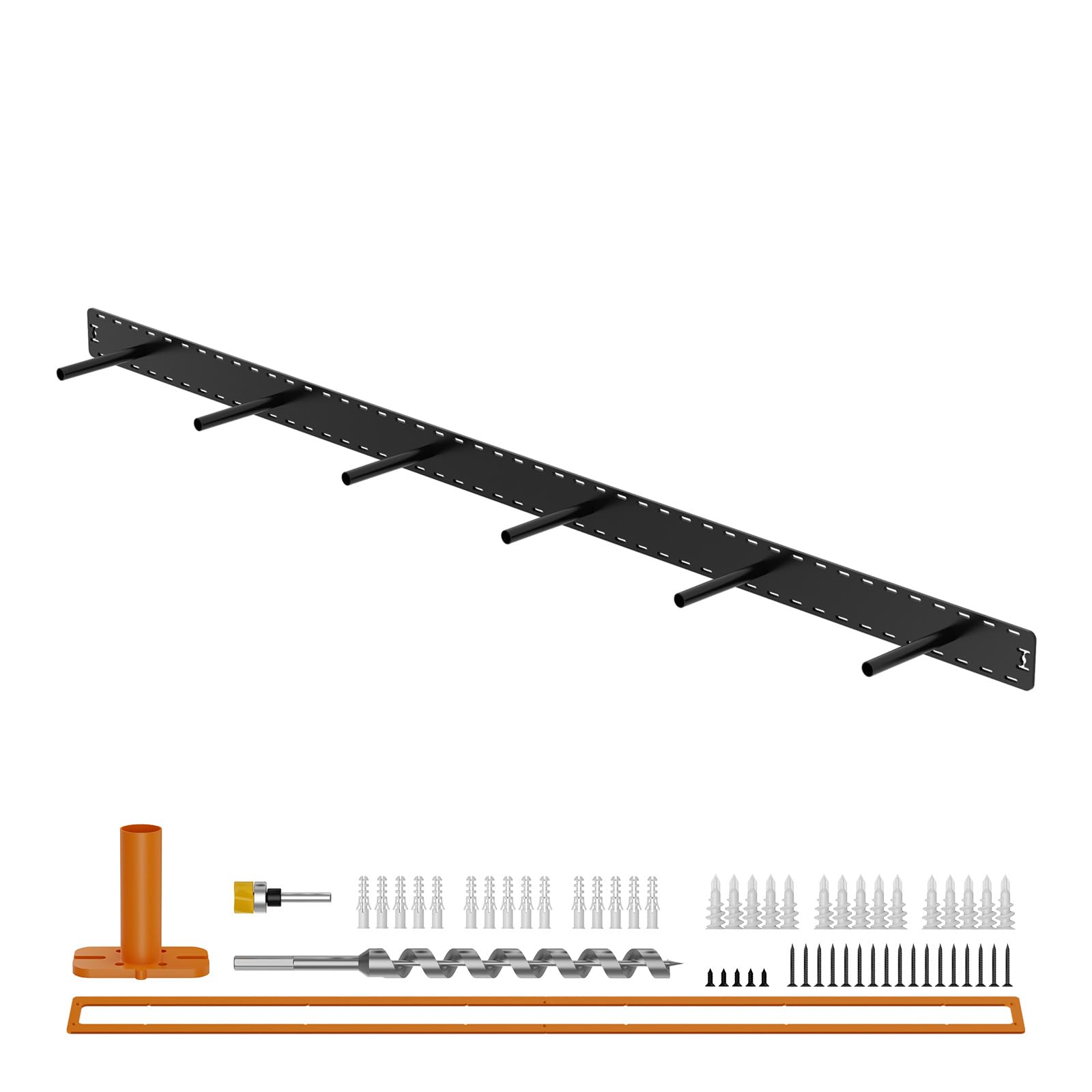 Photo 1 of 1 Pack Large Shelf Brackets Long Floating Shelf Bracket Invisible Floating Shelf Hardware Heavy Duty Floating Mantel Brackets(70"X6"X3")