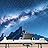 signwin Wall Mural Stars and Moon in Night Sky Removable Self-Adhesive Wallpaper Wall Decoration for Bedroom Living Room - 66x96 inches