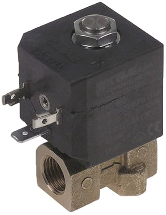 CEME Magnetventil für Kaffeemaschine Nuova Simonelli Appia-2GR-compact, Oscar Messing 230V 2-Wege Eingang 1/4' Ausgang 1/4'