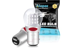 Alopee 12-15V DC 1157 LED Bulb Red 2057 7528 2357 33SMD 2835Chip Replacement for LED 1157 Tail/Brake Light Bulb Pack of 2