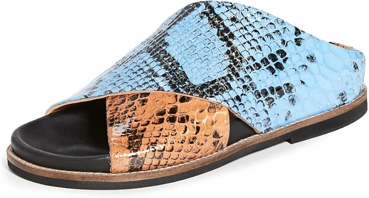 Amazon.com | Ganni Women's Flat Slides | Slides
