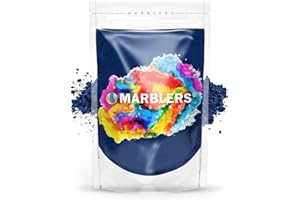 MARBLERS Blue Mica Powder Colorant [Fine Navy] 3oz (85g) | Cosmetic | Epoxy Resin Pigment | Dye | Non-Toxic, Vegan, Cruelty-Free | Lip Gloss, Nails, Body Butter | Bath Bomb, Candle & Soap Making