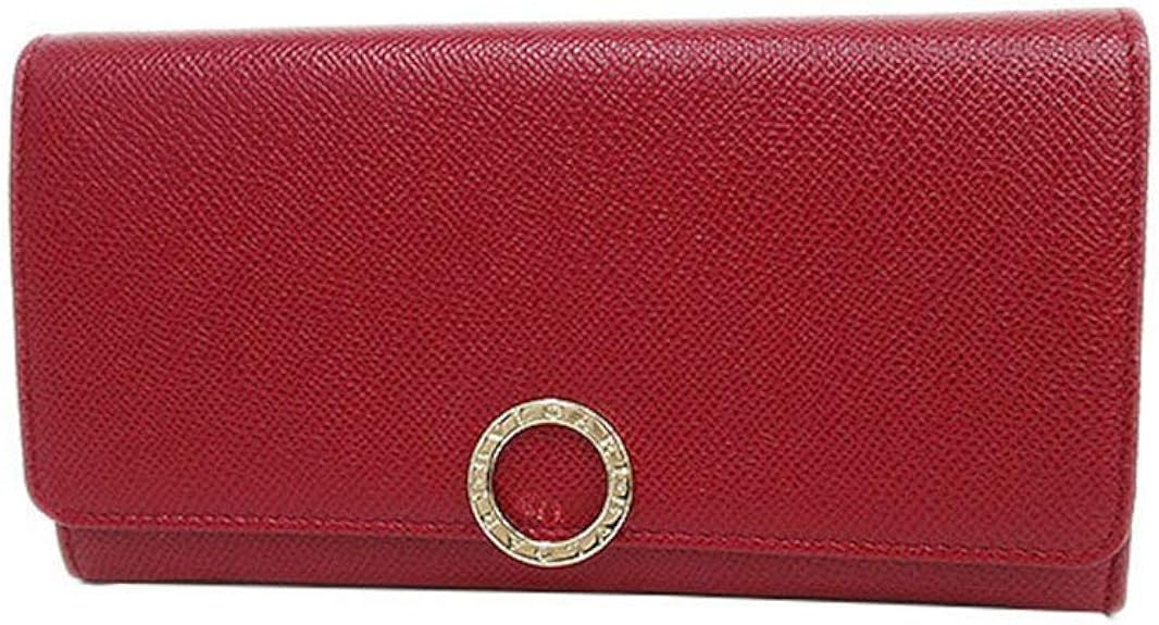 Amazon Bvlgari ブルガリ ロゴクリップ 長財布 赤 レッド レザー ブランド財布 中古 Netshop 財布