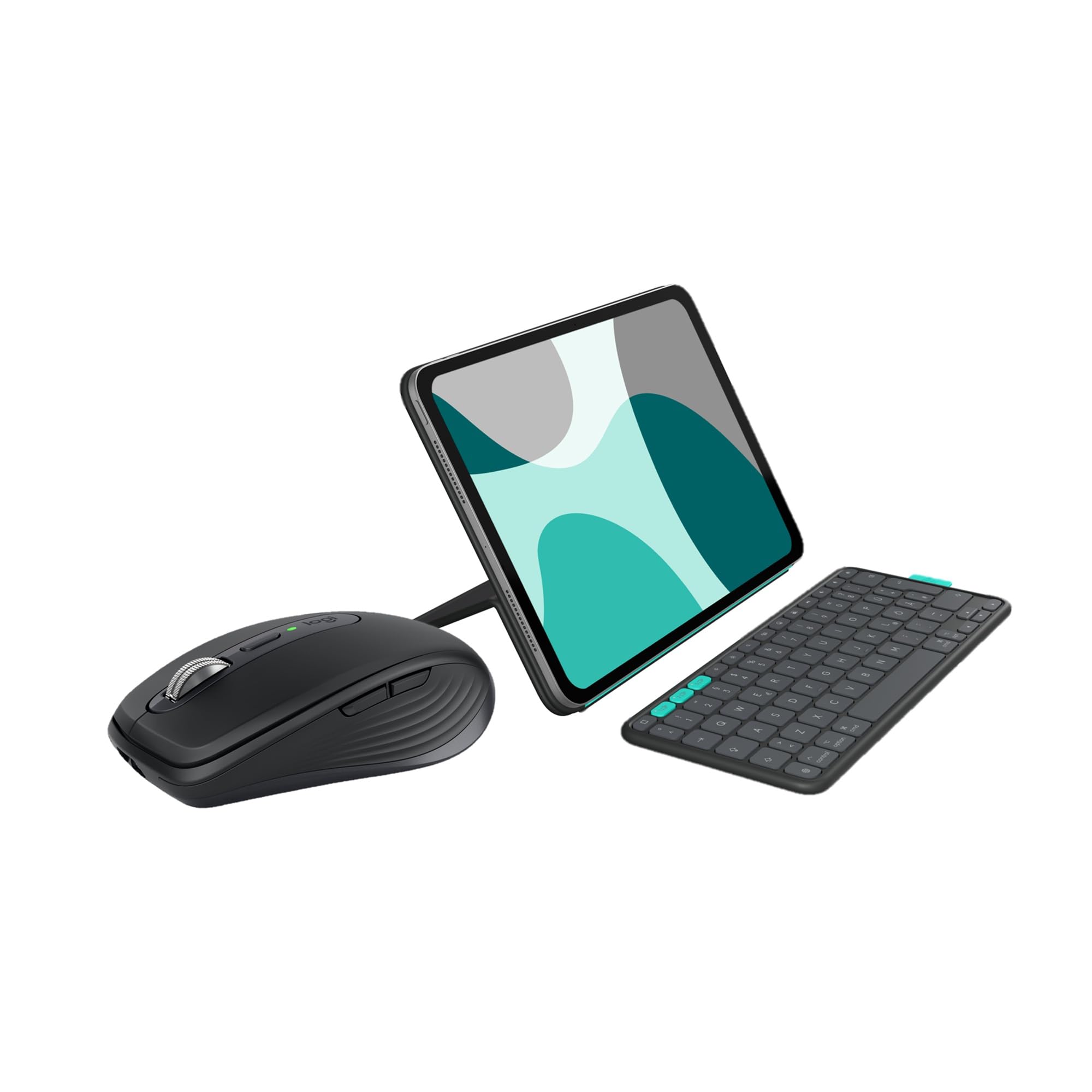 Logitech MX Anywhere 3S Compact Wireless Mouse, Fast Scrolling + Flip Folio, Keyboard Case for iPad Pro 11-inch (M4) & iPad Air 11-inch (M2 & M3)(5th Gen - 2024), Multi-device,QWERTY UK English Layout