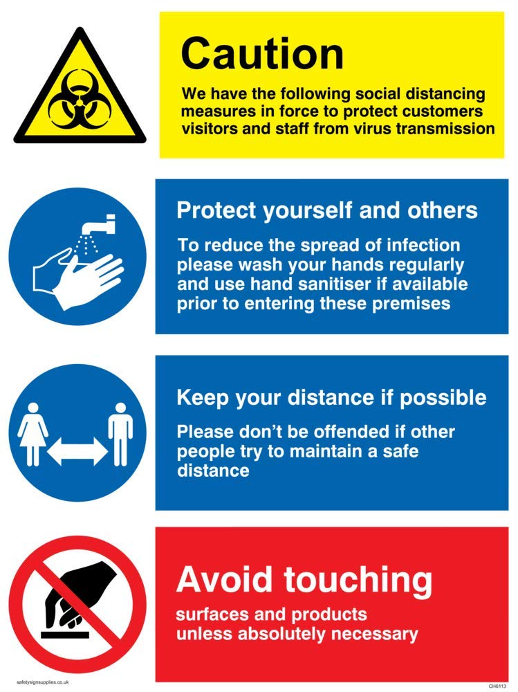 Social distancing measures for retail and business