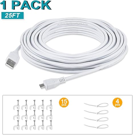 25ft Power Extension Cable For Kasa Cam Indoor Amazon Co Uk Camera Photo