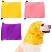 MANON ROSA Dog Ear Covers For Bathing & Swimming - Waterproof Anti-Slip Shower Caps For Small, Medium, Large Dogs