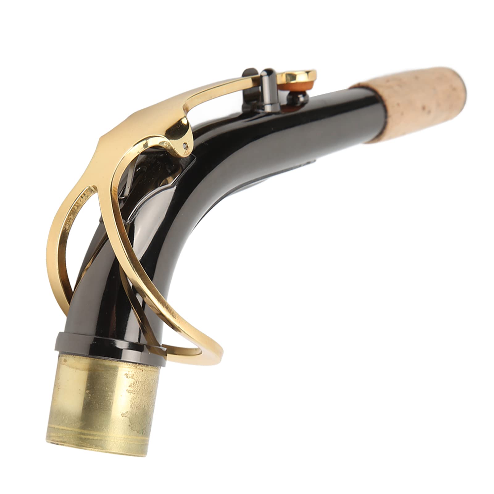 Photo 1 of Sax Bend Neck Metal Cork Saxophones Accessory Black Plated for Alto Saxophone