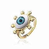 cmoonry 18K Gold Plated Fashion 3D Evil Eye Charm