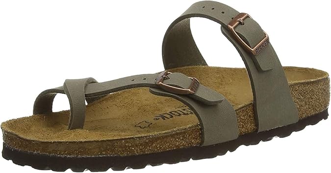Amazon.com | Birkenstock WomenÂ´s Mayari Silver Birko Flor Sandals 35 EU (L4 US) N 071083 | Flats