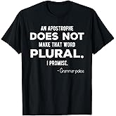 Funny Grammar Police T-Shirt for English Teacher and Lingui T-Shirt