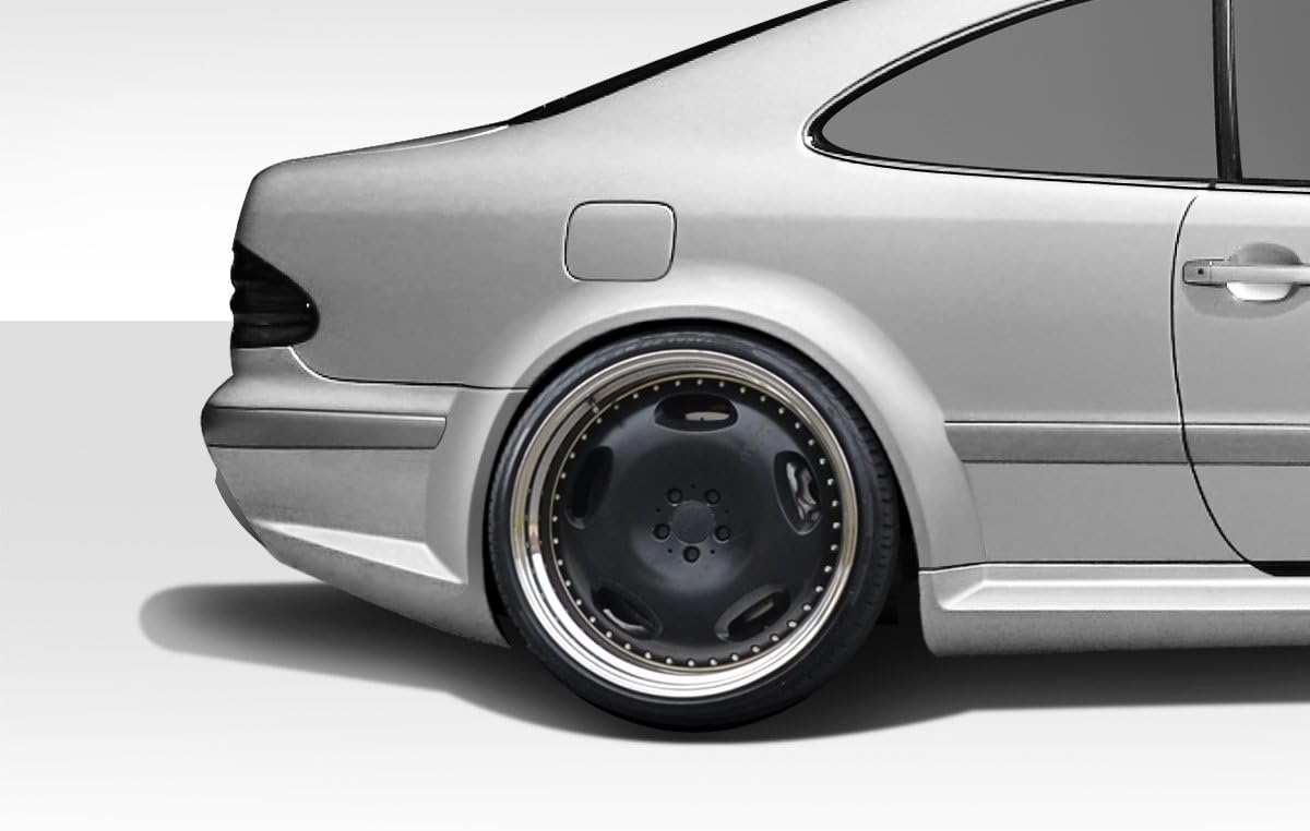 Brightt Duraflex ED-AHT-691 Black Series Look Wide Body Rear Fender Flares - 2 Piece Body Kit - Compatible With CLK 1998-2002