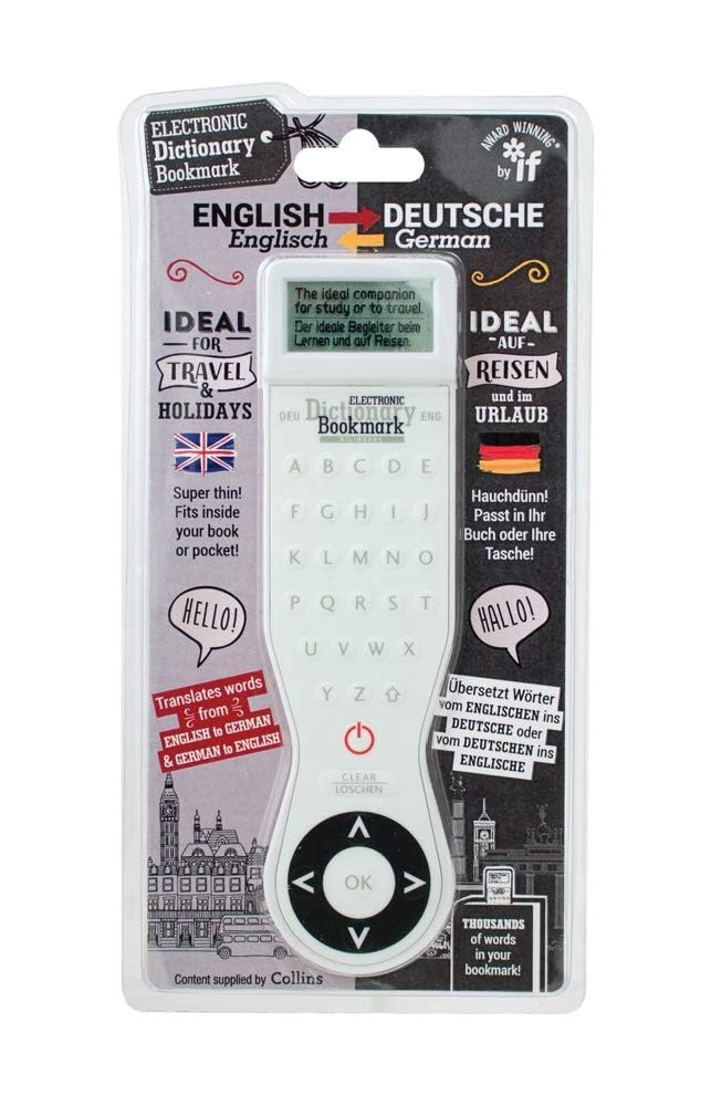 Electronic Dictionary Bookmark-German-English,White