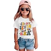 BOUTIKOME in My One-Seven Years Old Era Birthday Shirts Toddler Baby Girls T-Shirt Tees Party Outfits Short Sleeve Tops