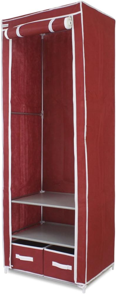 Finether Tissu En Metal Armoire A Vetements Portables Armoire De Garde Robe Armoire De Rangement Penderie Finether Tissu En Metal Armoire A Vetements Portables Armoire De Garde Robe Armoire De Rangement Penderie