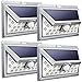 Litom 24 LED Solar Light, Super Bright Motion Sensor Outdoor Lights Wide Angle 6 LEDs Wireless Waterproof Security Lights Front Door, Patio, Deck, Yard, Garden-4 Pack