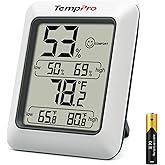 TempPro TP50 Digital Hygrometer Indoor Thermometer with Max/Min Records Room Thermometer and Humidity Monitor with Large LCD 