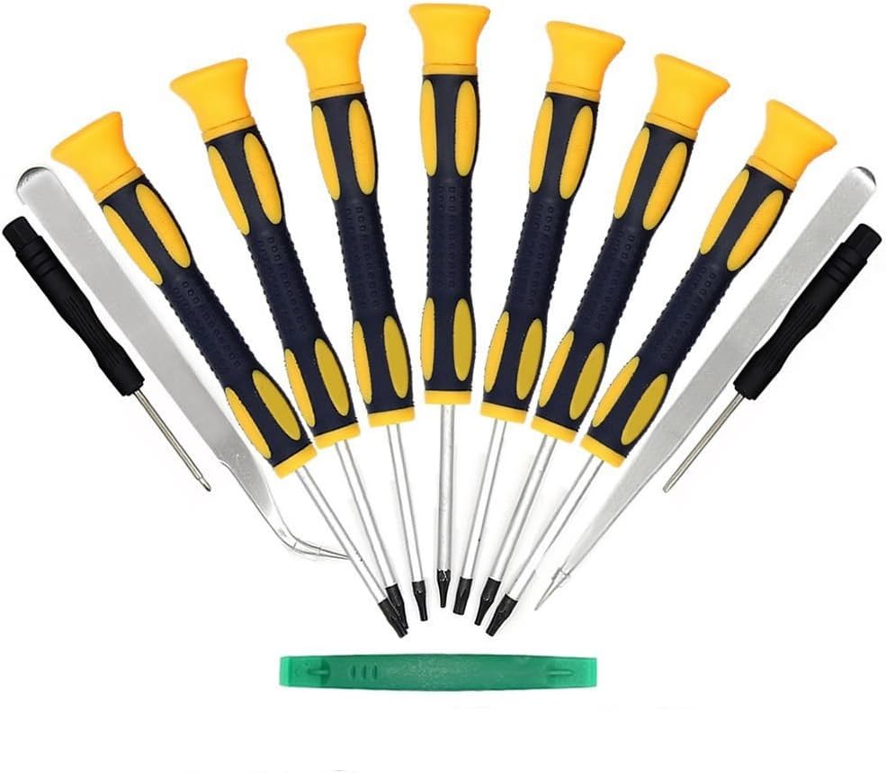 Kingsdun 12 in 1 Torx Screwdriver Sets with T3 T4 T5 T6 T7 T8 T10 Star Screwdrivers, Stainless Steel Tweezers & Philip Slotted Magnetic Screwdrivers for Phone/Mac/Computer Repairing: Industrial & Scientific