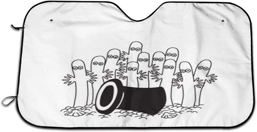 Amazon ムーミン ニョロニョロ サンシェード 車 フロントサンシェード 日除け 軽自動車 吸盤 Uvカットキャラクター アニメ グッズ 雑貨 かわいい おしゃれ 人気 可愛い 車用品 130 70cm サンシェード 車 バイク