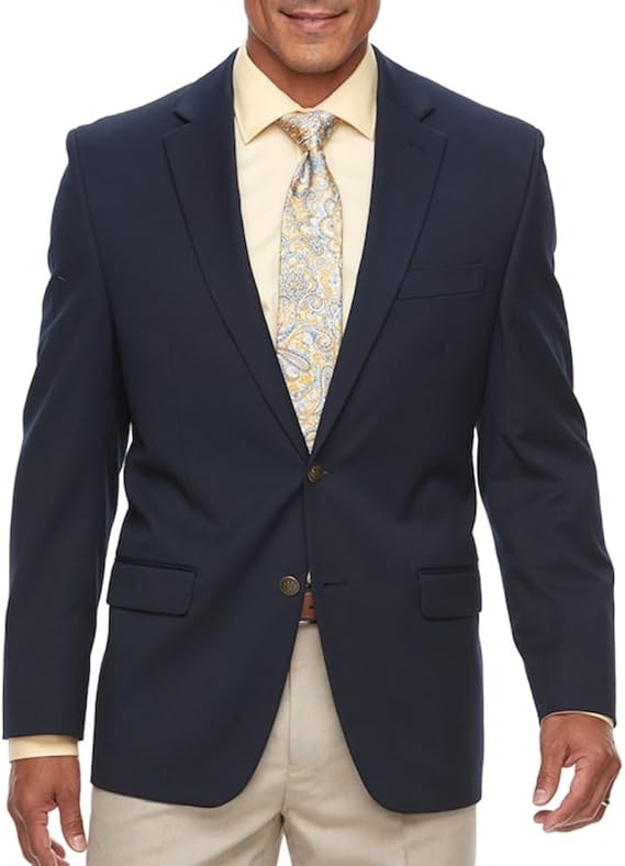 Chaps Men's ClassicFit Performance Stretch Blazer Coat Navy (42 Long