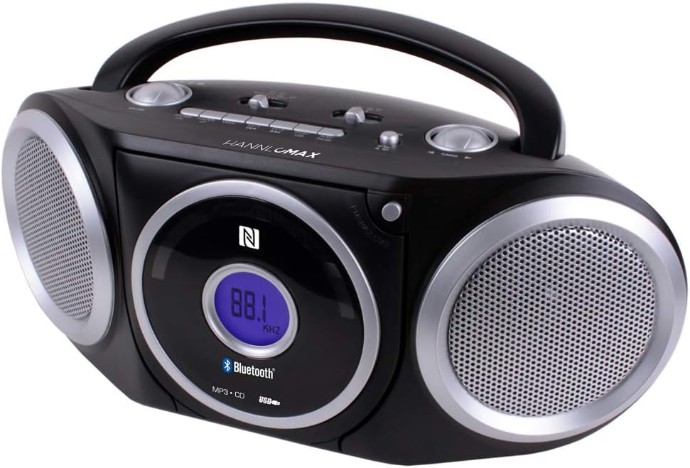 HANNLOMAX HX312 Portable CD/MP3 Player with Bluetooth®/NFC, FM Stereo