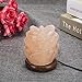 Hymilian Sea Salt Lamp - Himalayan Pink Rose Hand Carved Glow Rock Salt Lamps With Wood Base Included USB Electric Wire & Multi Color Changing LED Light - Mini Air Purifier For Office Home Hotel Yoga