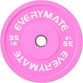 EVERYMATE Change Weight Plates 1.25LB 2.5LB 5LB Set Fractional Olympic Bumper Plates for Cross Training Steel Insert Strength Training