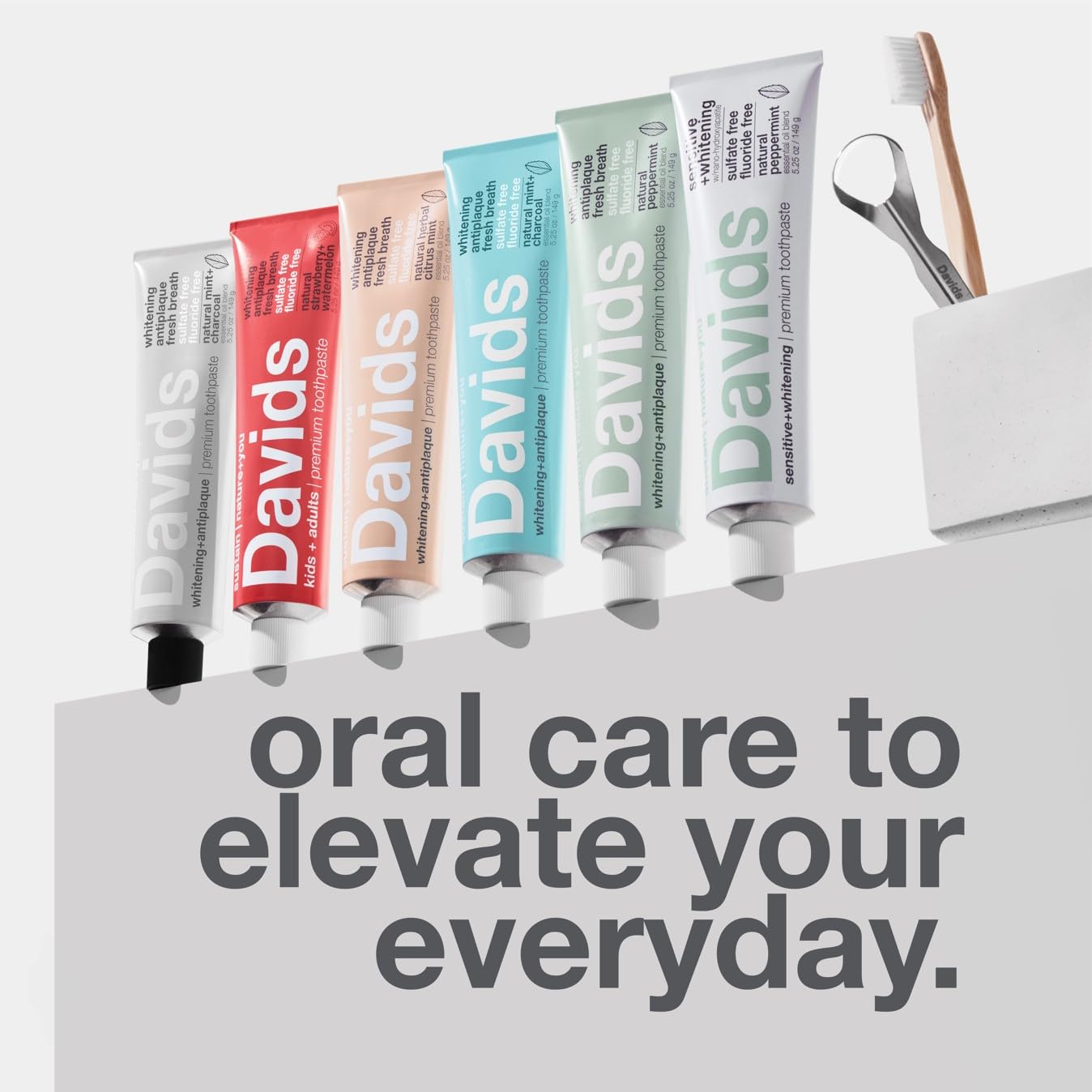 Davids Nano Hydroxyapatite Natural Toothpaste for Remineralizing Enamel