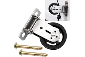 CNQLIS Gym Pulley Blocks,3.46in/90mm Wall Mount Fixed Pulley Wheel Rotation 180 Degree,Heavy Duty Swivel Pulley for LAT Pulle