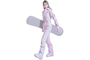 ISEE MIGGA Ski Suit Women One Piece Snowsuit Slim Snow Jumpsuit Snowboard Waterproof Windproof