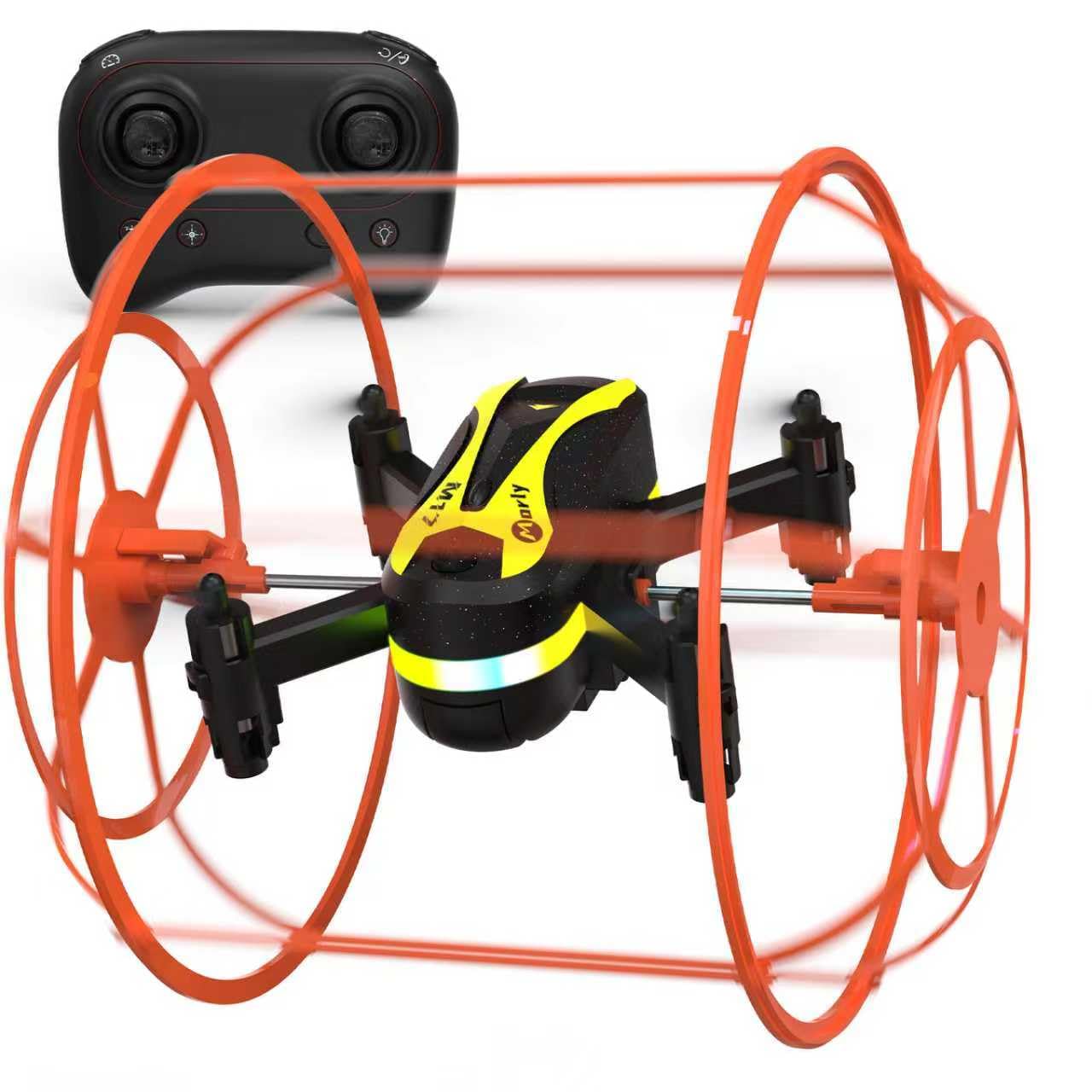 Photo 1 of M17 Mini Drone for Beginners Land-Air Dual Mode Indoor and Outdoor RC Quadcopter with Protective Cover Easy to fly Headless Mode One Key Take-off/Landing 3D Flip 3 Speed Modes Gifts