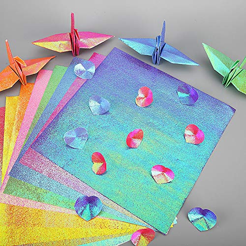 Papiere 50x Phononey Origami Papier Faltpapier Glitzer