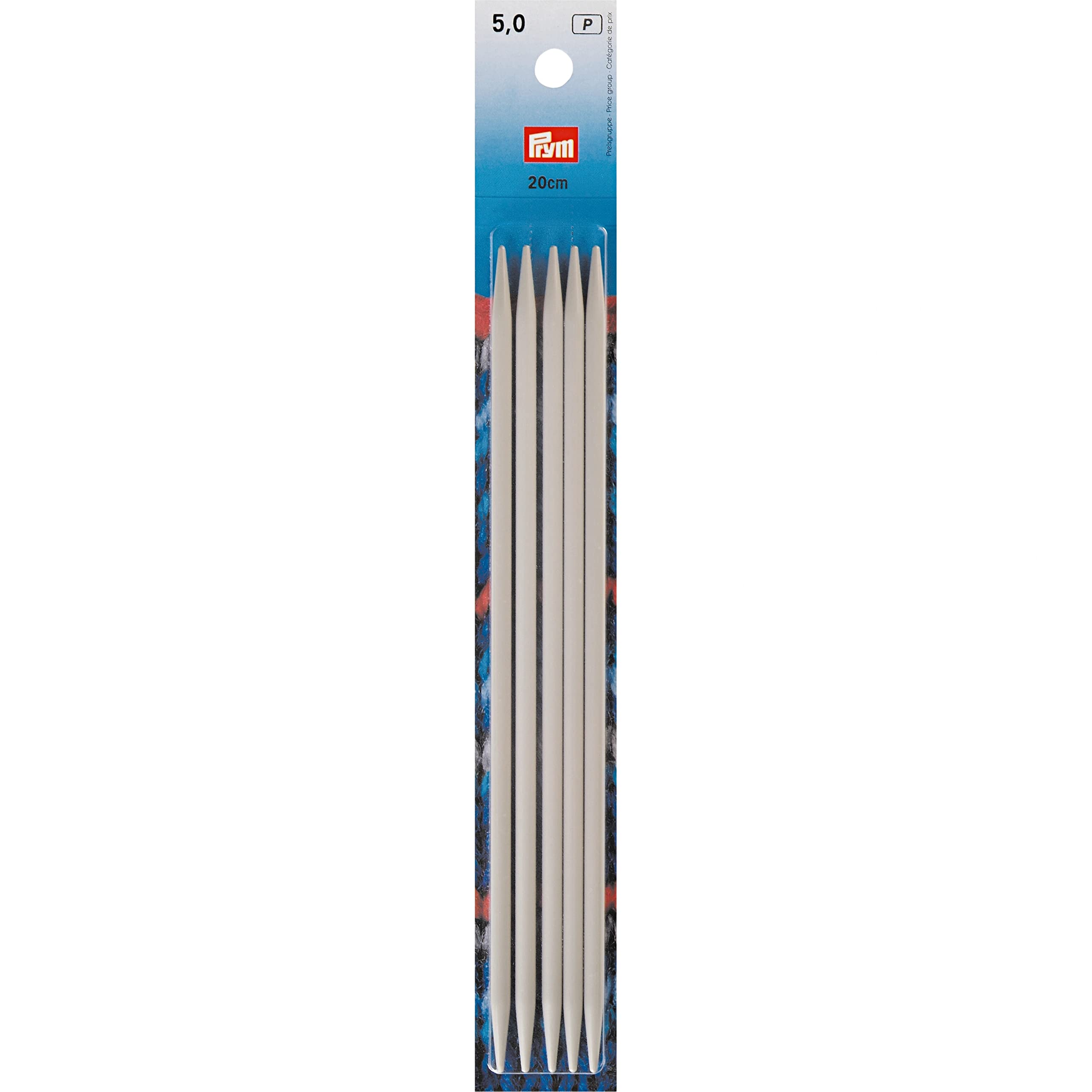 Prym - Prym Aluminium Double-Pointed (20cm, 5.00mm) Needle - 1 Unit