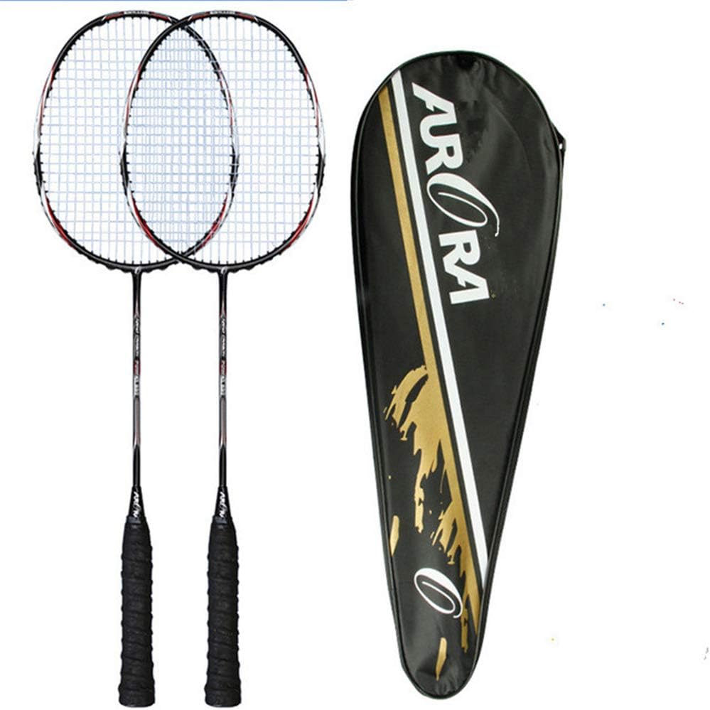 HAOZHI Badminton Rackets for Adults and Professionals-Professional Carbon Fiber Badminton Racket,Carrying Bag Included